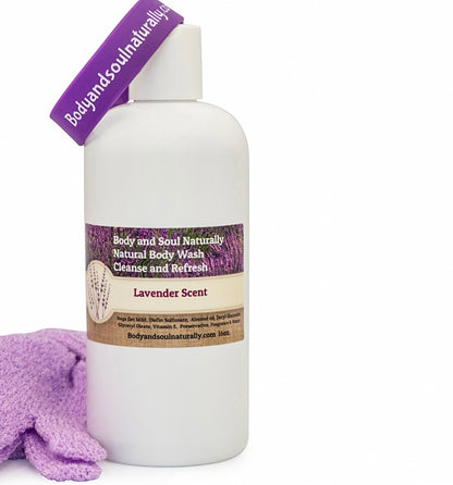 Natural Body Wash w/Exfoliating Gloves